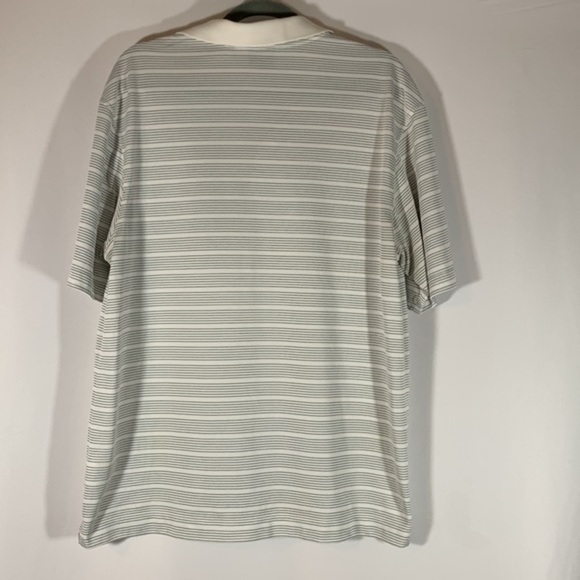 Nike Golf White & Black Striped Collared Polo Shirt - Picture 4 of 6